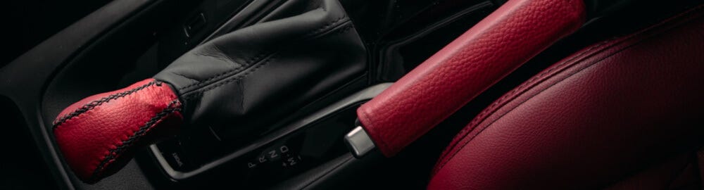 red leather transmission accessories